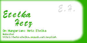 etelka hetz business card